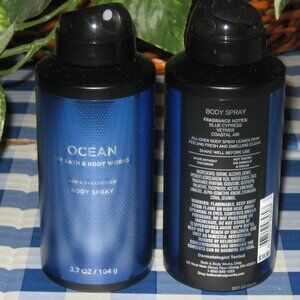 BBW Mens Ocean Body Spray Lot of 2 NEW
